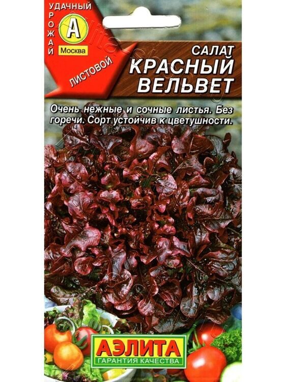 Салат Красный вельвет листовой. 0,5г. АЭЛИТА